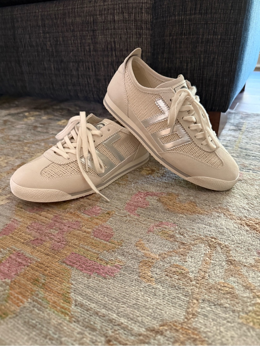 Gola Women's Cream Mesh Lace-Up Sneakers